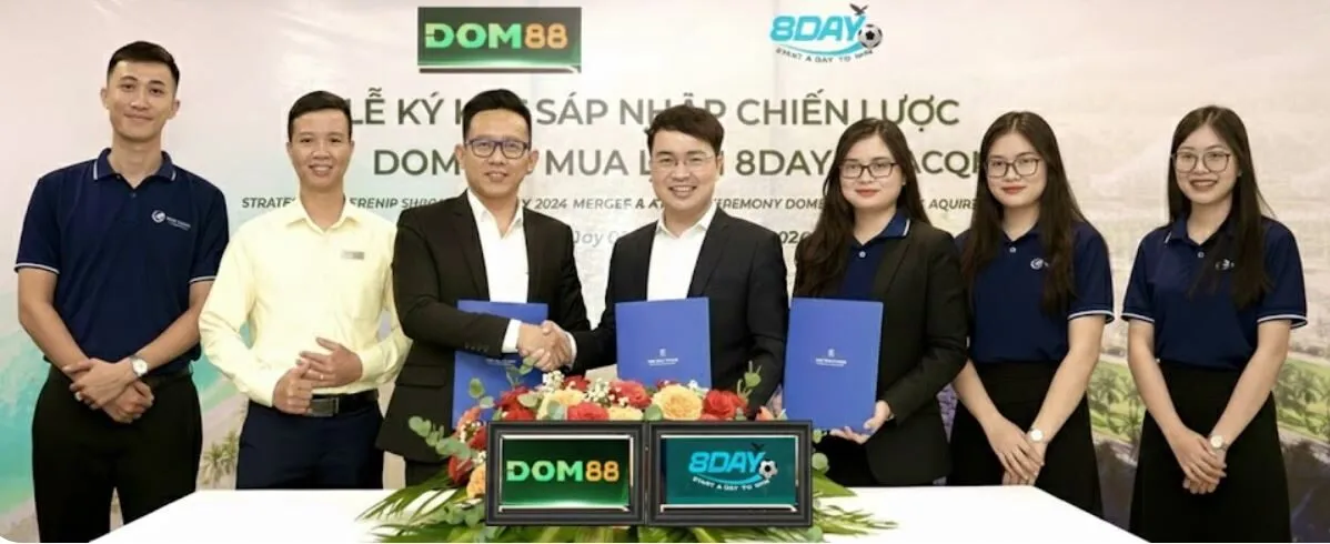 Lể kí kết Dom88 mua lại thượng hiệu 8DAY